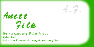 anett filp business card